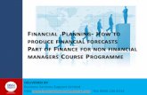 Finance for non financial managers course- Financial planning