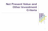 Topic 1 Npv And Other Investment Creteria