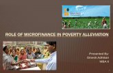 Role of microfinance in poverty allevation
