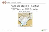 Proposed Bicycle Facilities-VDOT Summer 2015 Repaving: Mount Vernon District