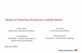 Bank of America Acquires LaSalle Bank Conference Call