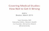 Covering Medical Studies: How Not to Get It Wrong