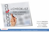 A checklist for a MOCO activist