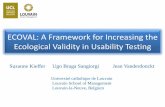 ECOVAL: A Framework for Increasing the Ecological Validity in Usability Testing