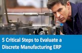 5 Steps to evaluate a Discrete Manufacturing ERP