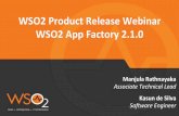 WSO2 Product Release Webinar - WSO2 App Factory 2.1