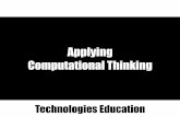 Applying  Computational Thinking