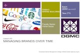Managing brands overtime