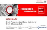 Oracle Procurement and Spend Analytics for Oracle E-Business Suite
