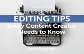 15 Essential Editing Tips Every Content Creator Needs to Know