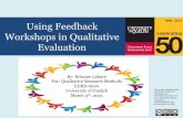 Using Feedback Workshops in Qualitative Evaluation