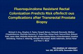 Fluoroquinolone resistant rectal colonization predicts risk of infectious complications after transrectal prostate biopsy
