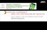 Virtual Currency and the Definition of Wealth