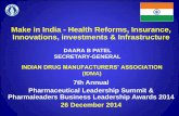 Make In India – Healthcare Reforms, Insurance, Innovations, Investments