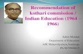 Recommendation of kothari commission