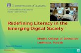 Redefining Literacy in the Emerging Digital Society