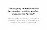Developing an international perspective on librarianship