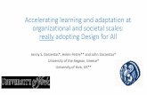 Accelerating learning and adaptation at organizational and societal
