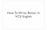 How To Write Better In VCE English