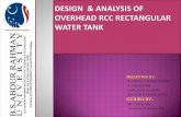 Design of overhead RCC rectangular water tank