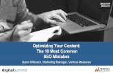 Optimizing Your Content: The 10 Most Common SEO Mistakes