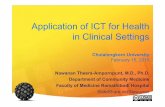 Application of ICT for Health in Clinical Settings