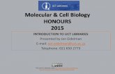 Molecular & Cell Biology Honours 2015