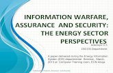 Information warfare, assurance  and security in the energy sectors