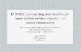 MOOCs - Connecting and Learning in Open Online Environments: An Autoethnography by Helen Crump