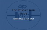 Physics Quiz Finals 2013 - Air Force Bal Bharati School Physics Fest