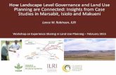 How landscape level governance and land use planning are connected: Insights from case studies in Marsabit, Isiolo and Makueni