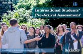International Student Pre-Arrival Assessment Fall 2014