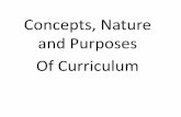 concepts, nature, and purposes of curriculum