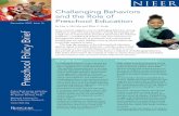 Challenging behaviors and the role of preschool education