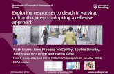 Exploring responses to death in varying cultural contexts: adopting a reflexive approach by Ruth Evans, Jane Ribbens McCarthy, Sophie Bowlby, Joséphine Wouango and Fatou Kébé