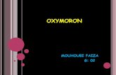 Oxymoron as a stylistic device (fayron Za)