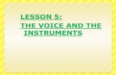Lesson 5.the voice and the instruments