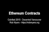 Ethereum Contracts - Coinfest 2015