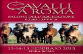 Cavalli a roma 2015, international equestrian and horse exhibition   brochure ; rome, italy; logo - where infair pdf