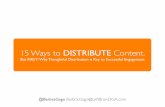 “15 Paid and Free Ideas to Distribute Your Content”