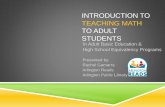 Arlington Reads-Teaching Math to Adults