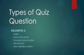 Types of quiz question - Kelompok 2