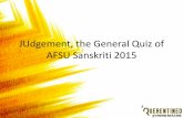 AFSU Sanskriti 2015 Prelims