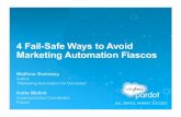 4 Fail-Safe Ways to Avoid Marketing Automation FIascos