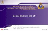 Social Media Usage within the Canadian Forces 2010
