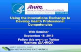 Using the Innovations Exchange To Develop Health Professional Competencies