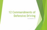 12 commandments of defensive driving