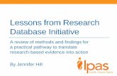 Lessons from Research Database Initiative