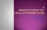 Presentation on rural enterprenuer,by sagar dey