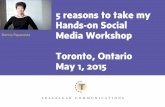 5 reasons to sign up for Donna Papacosta's Hands-on Social Media Workshop